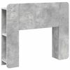 vidaXL Headboard Cabinet with Storage Concrete Grey Engineered Wood