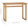 vidaXL Desk 100x45x75 cm Solid Teak Wood