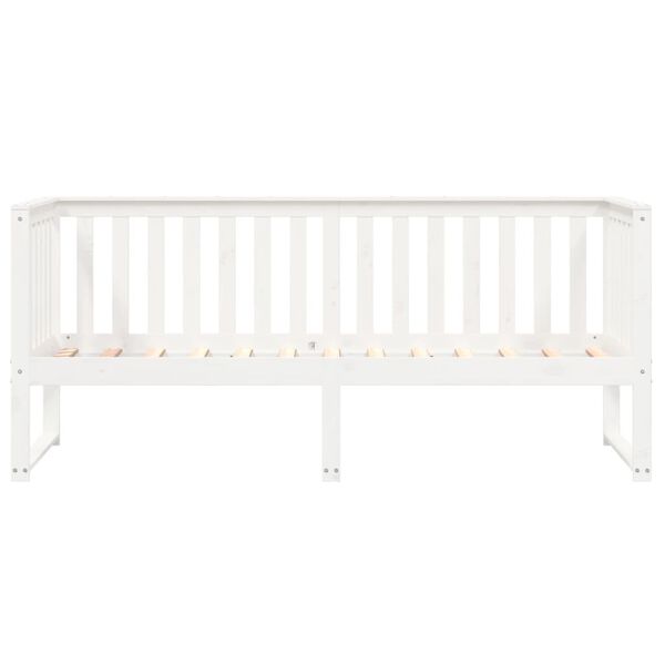 vidaXL Day Bed without Mattress White 80x200 cm Solid Wood Pine