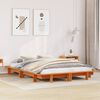 vidaXL Bed Frame without Mattress Wax Brown 120x190 cm Small Double Solid Wood Pine