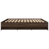 vidaXL Bed Frame without Mattress Brown Oak 200x200 cm Engineered Wood
