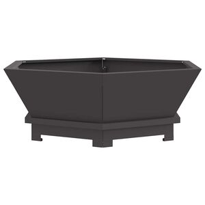 vidaXL Fire Bowl Black 75 x 75 x 28 cm Weathering Steel