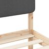 vidaXL Bed Frame with Upholstered Headboard Dark Grey 120 x 190 cm