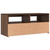 vidaXL TV Cabinet with LED Lights Brown Oak 90x35x40 cm