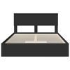 vidaXL Storage Bed with Headboard Black 150 x 200 cm Engineered Wood