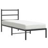 vidaXL Metal Bed Frame without Mattress with Headboard Black 80x200cm