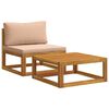 vidaXL Sectional Sofa Set with Cushions 2 pcs Solid Acacia Wood