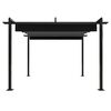 vidaXL Garden Gazebo with Retractable Roof 3x3 m Anthracite