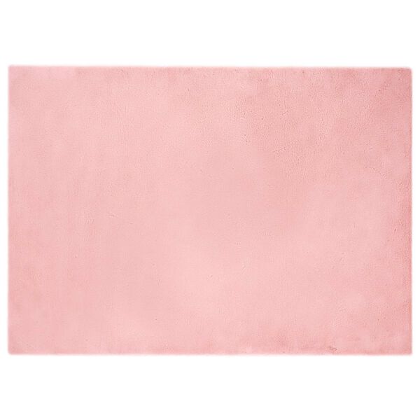 vidaXL Faux Rabbit Fur Rug Olite Pink 200 x 280 cm Polyester