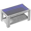 vidaXL Coffee Table with LED Concrete Grey 93x53x45 cm Engineered Wood