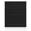 vidaXL Kitchen Base Cabinet "Kalmar" Black Engineered Wood
