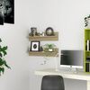 vidaXL Wall Shelf 2 pcs Sonoma Oak 80x11.5x18 cm Engineered Wood