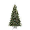 vidaXL Artificial Hinged Christmas Tree Green 180 cm PE and PVC