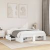vidaXL Bed Frame without Mattress White 120x200 cm Engineered Wood
