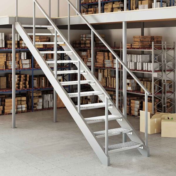 vidaXL Grate Step 70x24x7 cm Galvanised Steel