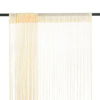 vidaXL String Curtains 2 pcs 100x250 cm Cream