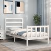 vidaXL Bed Frame without Mattress White 90x200 cm Solid Wood Pine