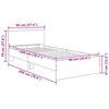 vidaXL Bed Frame Artisan Oak 90 x 200 cm Engineered Wood