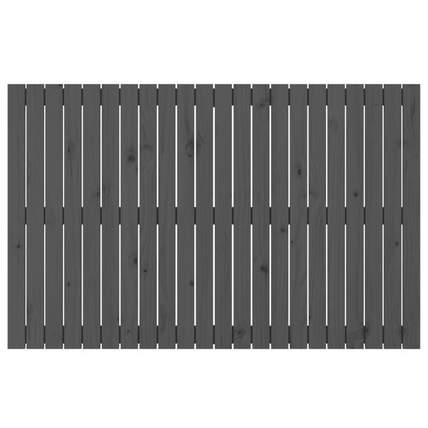 vidaXL Wall Headboard Grey 140x3x90 cm Solid Wood Pine