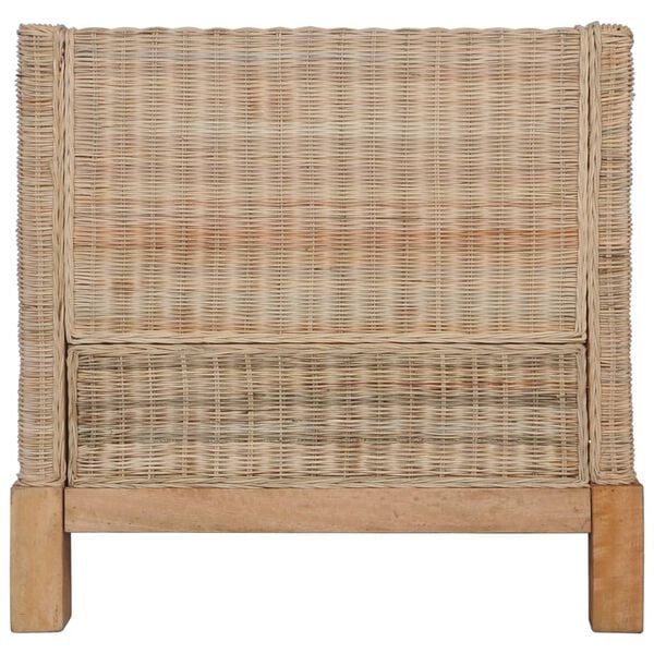 vidaXL Armchair with Cushions Natural Rattan
