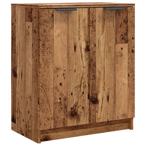 vidaXL Shoe Cabinet Old Wood 59x35x70 cm Engineered Wood
