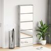 vidaXL Shoe Cabinet with Mirror 5-Layer Concrete Grey 63x17x169.5 cm