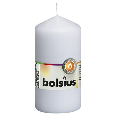 Bolsius Pillar Candles 10 pcs 120x58 mm White