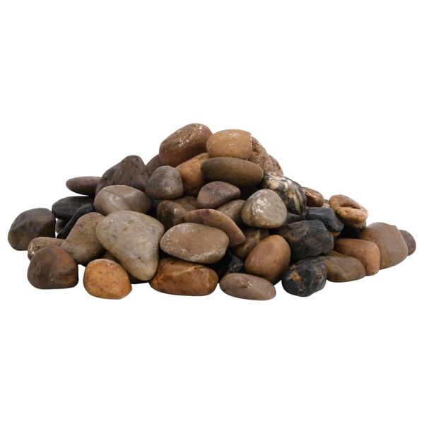 vidaXL Polished Pebbles 25 kg Mixed Colour 2-5 cm