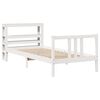vidaXL Bed Frame with Headboard without Mattress White 90x200 cm