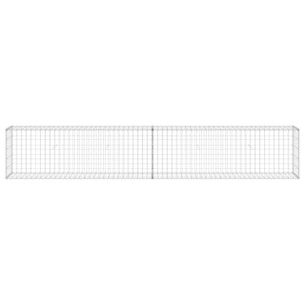 vidaXL Gabion Wall with Covers Galvanised Steel 300x30x50 cm