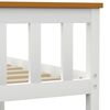 vidaXL Bed Frame without Mattress White Solid Pine Wood 90x200 cm