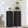 vidaXL Plant Stands 2 pcs Black 33x33x100 cm Engineered Wood
