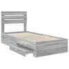 vidaXL Bed Frame with Drawer with Headboard Manual Engineered Wood