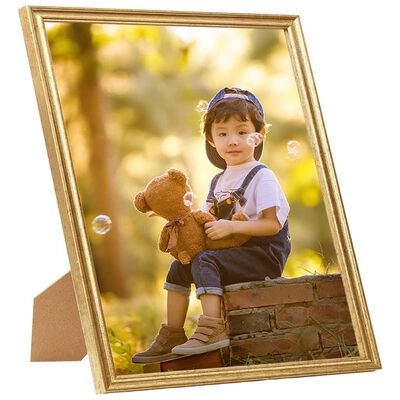 vidaXL Photo Frames Collage 5 pcs for Wall or Table Gold 50x50 cm MDF