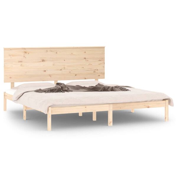 vidaXL Bed Frame without Mattress 200x200 cm Solid Wood Pine