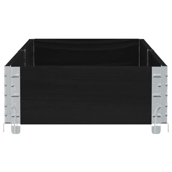 vidaXL Garden Planter Black 150x50 cm Solid Wood Pine