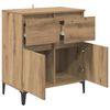vidaXL Sideboard Artisan Oak 60 x 35 x 70 cm Engineered Wood and Iron