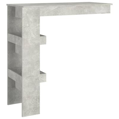 vidaXL Wall Bar Table Concrete Grey 102x45x103.5 cm Engineered Wood