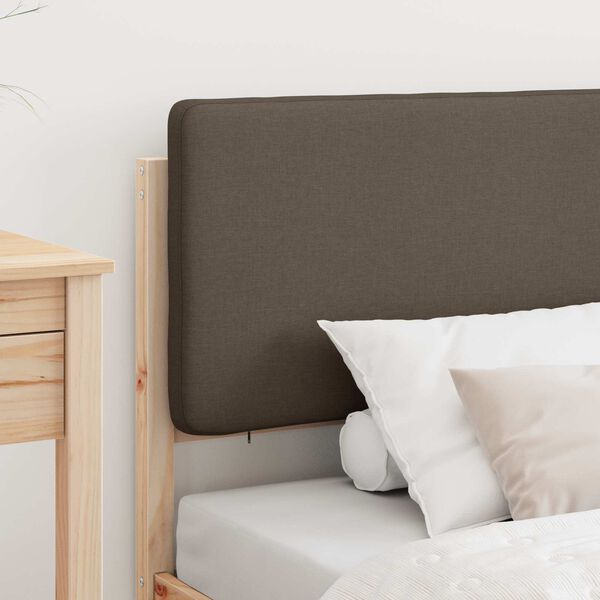 vidaXL Bed Frame with Upholstered Headboard Taupe 75 x 190 cm