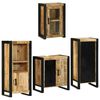 vidaXL Bathroom Furniture Set 4 pcs Brown Soild Mango Wood