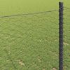 vidaXL Hexagon Fence Grey 0.8 x 10 m PVC