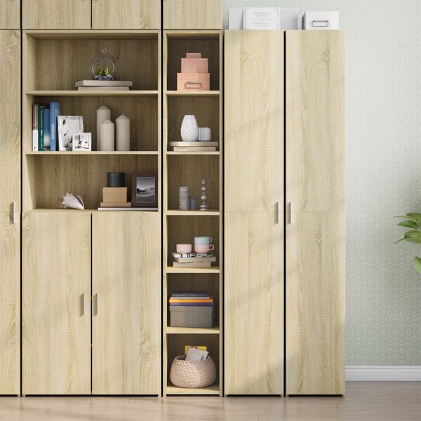vidaXL Highboard Sonoma Oak 30x41x185 cm Engineered Wood