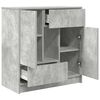vidaXL Sideboard with Drawers and Doors Concrete Grey 70.5x34x74.5 cm