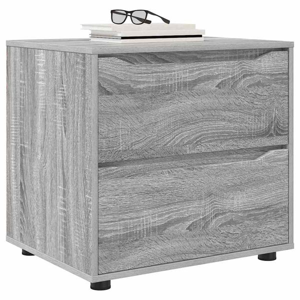 vidaXL Storage Cabinet Grey Sonoma 60 x 48 x 57 cm Engineered Wood