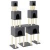 vidaXL Cat Tree with Sisal Scratching Posts Dark Grey 199 cm