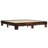 vidaXL Bed Frame without Mattress Smoked Oak 200x200 cm