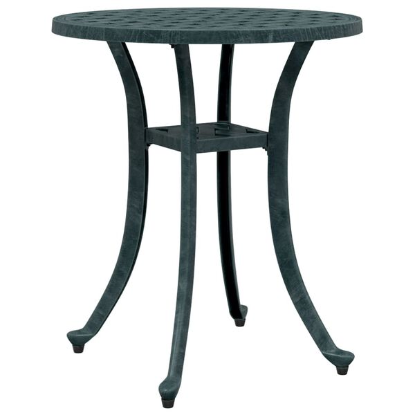 vidaXL Garden Table Green &Oslash;48x53 cm Cast Aluminium