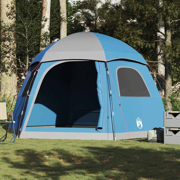 vidaXL Family Tent Igloo 6-Person Blue Waterproof