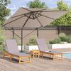 vidaXL Roma Parasol Taupe 286 x 285 x 265 cm Polyester and Aluminium