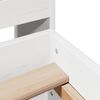 vidaXL Bed Frame without Mattress White 150x200 cm King Size Solid Wood Pine